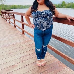 Plus Size Bandana Style Crop Top